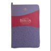 BIBLIA MORADA BITONO CON CIERRE VINIL LETRA 12