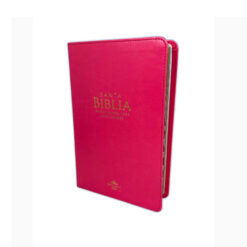 Santa Biblia – Fucsia Letra Grande Con Índice Y Canto Dorado 12 Puntos