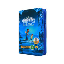 Biblia Infantil Reina Valera Contemporánea Mediana Letra Grande Vinil Azul QR Realidad Aumentada