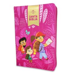 Biblia Rosa para niños Reina Valera 1960 Interactiva
