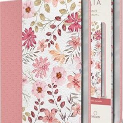 Biblia Reina Valera 1960. Piel Rosada Con Flores