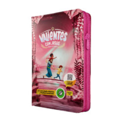 Biblia Valientes Con Jesús Vinil Rosa