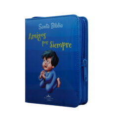 Biblia Amigos Por Siempre Acolchonada Azul