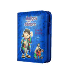 Biblia Amigos Por Siempre Azul Acolchonada Cierre