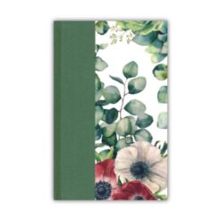 Biblia RVR 1960 letra grande Tapa dura y tela verde con flores tamaño manual