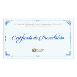 Certificado de Presentación ECCAD