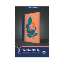 Biblia RVR60, Edición Zíper Con Referencias, Letra Grande SentiPiel, Coral/Azul