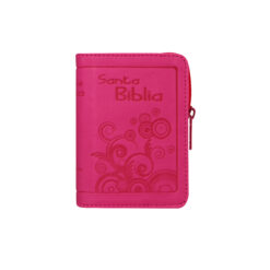 Biblia Reina Valera 1960 Mini-Bolsillo Letra Chica Imitación Piel Rosa Cierre