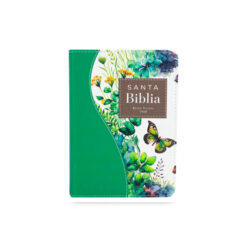 Biblia de Bolsillo RV1960 Imitación Piel Con Canto Floral Renovación Turquesa
