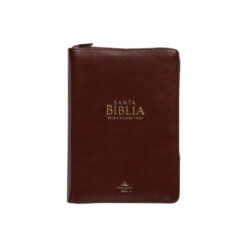 Biblia con Cierre Compacta Letra 11 puntos RV1960 imit piel café oscuro