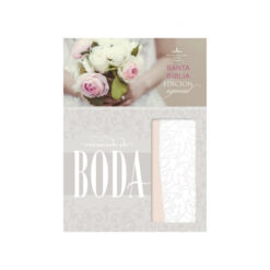 Biblia Recuerdo De Boda Filigrana Blanco/Palo De Rosa Simil Piel 9P