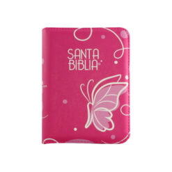 Biblia Fiucsia Con Cierre Mariposa