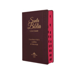 Biblia Reina Valera 1960 Mediana Letra Grande Vinil Vino