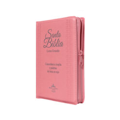 Biblia Reina Valera 1960 Mediana Letra Grande Imitación Piel Rosa
