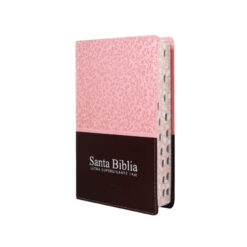 Biblia Reina Valera 1960 Mediana Letra Gigante Imitación Piel Rosa/Marrón