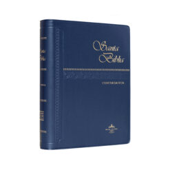 Biblia Reina Valera 1960 Chica Letra Chica Vinil Azul
