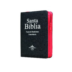 Biblia Fuente de Bendiciones Reina Valera 1960 Chica Letra Mediana Mezclilla Rosa