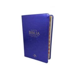 Biblia Lila Letra Grande Tamaño Manual Con Indice