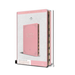 Biblia RVR 1960 Letra Grande Tamaño Manual, Piel Rosada Con índice