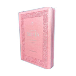 Biblia RVR60 Tamaño Gigante Letra 15 Puntos i/piel Con Cierre/índice Rosa