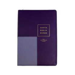Biblia Reina Valera 1960 Letra Súper Gigante Filo Dorado Flexible Clásica Morada Lila con Cierre
