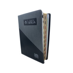 Biblia Letra Gigante 15 Puntos REINA VALERA 1960 Negro /gris Piel Índice