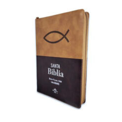 Biblia Con Cierre Letra Gigante 15 Puntos RV1960 Imit Piel Café Con índice