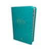 Biblia Letra Grande 12 Puntos Para Mujer RV1960 Imit Piel Turquesa Con índice