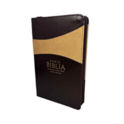 Biblia Con Cierre Letra Grande 12 Puntos RV1960 Imit Duotono Café Con índice
