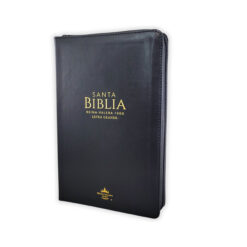 Biblia Con Cierre Letra Grande 12 Puntos RV1960 Imit Piel Negro Con índice