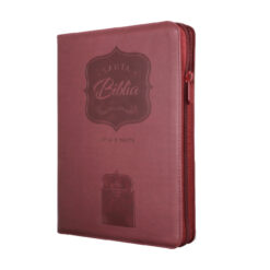 Biblia Reina Valera 1960 Grande Letra Gigante Imitación Piel Vino Código QR