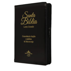 Biblia Reina Valera 1960 Mediana Letra Grande Imitación Piel Negro