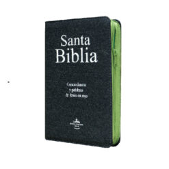 Biblia Reina Valera 1960 Mediana Letra Grande Mezclilla Verde