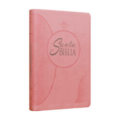Biblia Reina Valera 1960 Mediana Letra Grande Imitación Piel Rosa