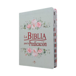 Biblia de Estudio para la Predicación Reina Valera 1960 Grande Letra Grande Aqua Flores