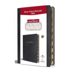 Biblia Reina Valera Revisada 1960 Letra Súper Gigante, Símil Piel Negro Con índice