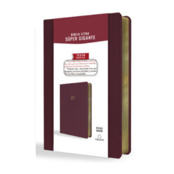 Biblia Reina Valera Letra Súper Gigante, Símil Piel Vino Tinto