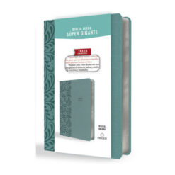Biblia Reina Valera Letra Súper Gigante, Símil Piel Aguamarina