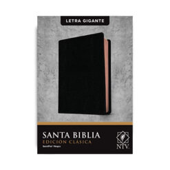 Santa Biblia NTV, Edición Clásica, Letra Gigante – SentiPiel, Negro, Letra Roja