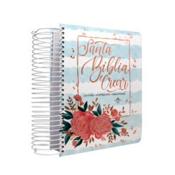 Biblia Crear Reina Valera 1960 Grande Letra Grande Tapa Dura Flores