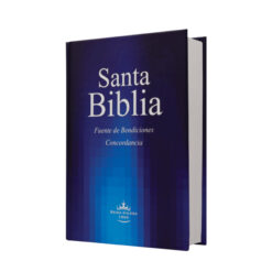 Biblia Fuente de Bendiciones Reina Valera 1960 Chica Letra Mediana Tapa Dura Azul