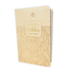Biblia De Letra Grande Manual 11 Puntos RV1960, Imit Piel Beige Con Hojas