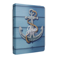 Biblia Reina Valera 1960 Mediana Letra Gigante Tapa Semiflexible Azul Claro Ancla