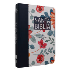 Biblia Reina Valera 1960 Mediana Letra Grande Tapa Semiflexible Flores