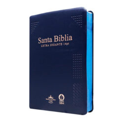 Biblia Reina Valera 1960 Mediana Letra Gigante 14 pts Vinil Azul