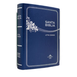 Biblia Reina Valera 1960 Mediana Letra Grande Vinil Azul