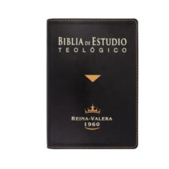 Biblia de Estudio Teológico Reina Valera 1960 Grande Letra Mediana Imitación Piel Color Negro