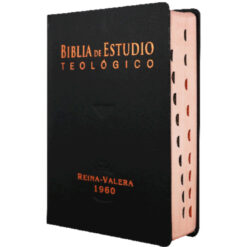 Biblia de Estudio Teológico Reina Valera 1960 Grande Letra Mediana Tapa Dura Color Negro