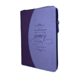 Libreta Imitación Piel Purpura con Cierre Amor de Dios