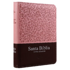 Biblia Reina Valera 1960 Bolsillo Letra Grande Imitación Piel Rosa/Marrón